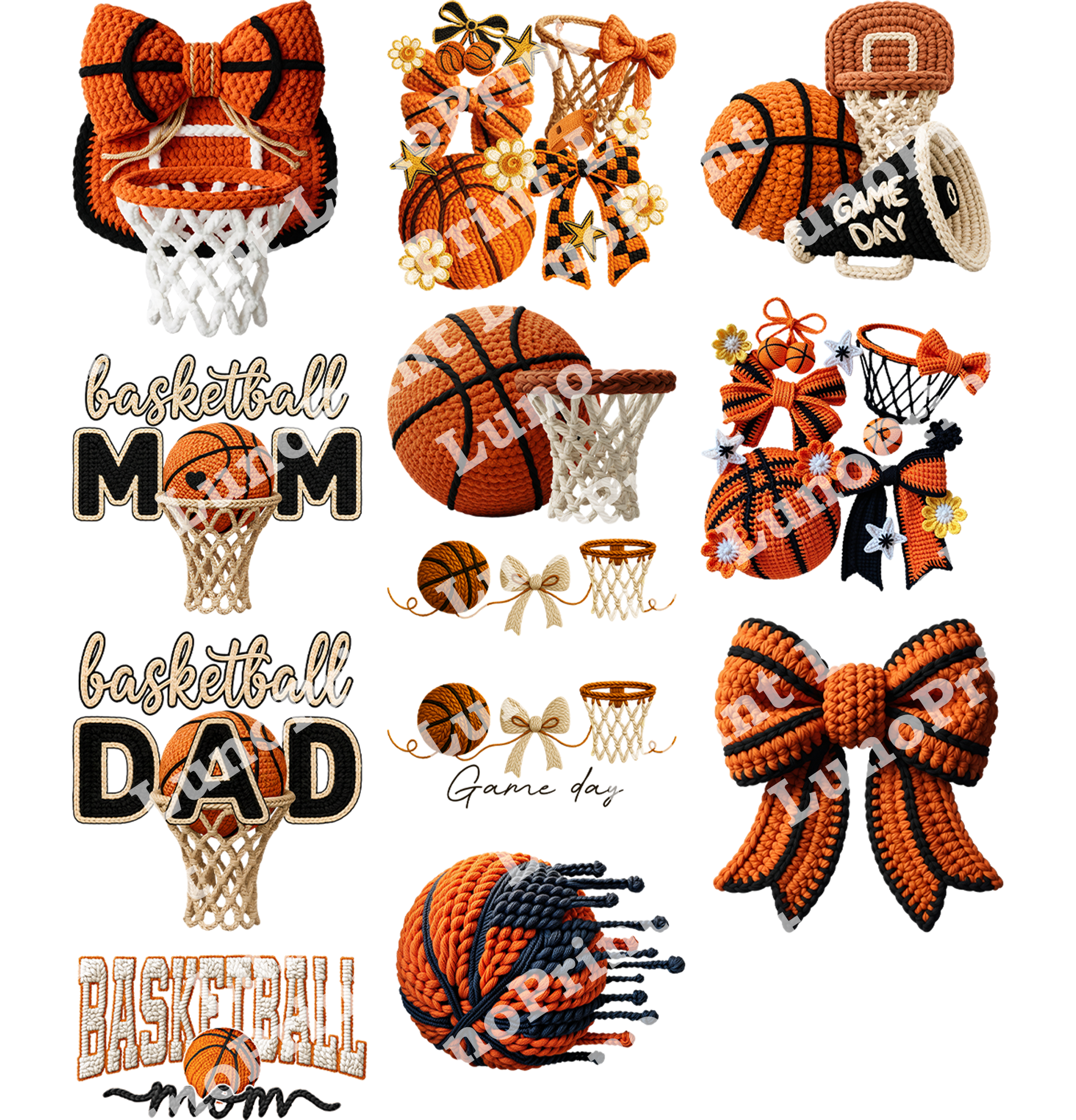 Basketball Game Day DTF Gang Sheet