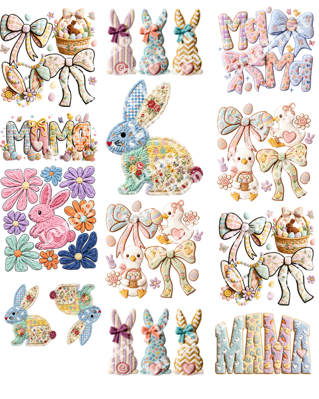 "Fluffy" Easter DTF Gang Sheet