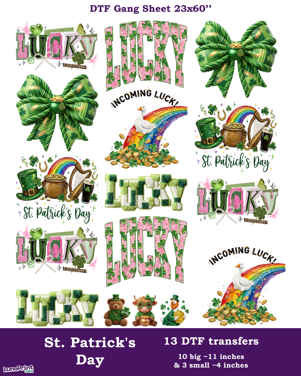 St. Patrick's Day DTF Gang Sheet