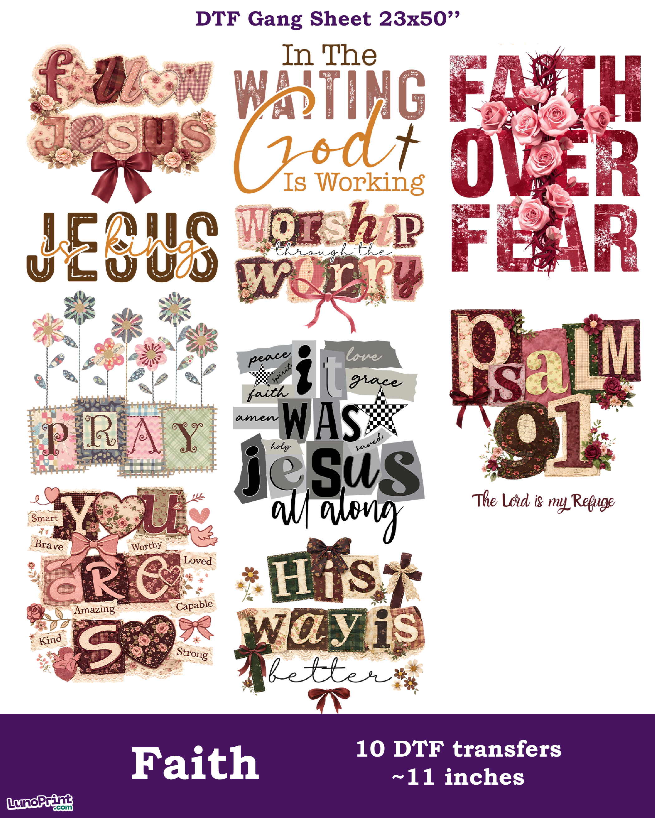 Faith DTF Gang Sheet