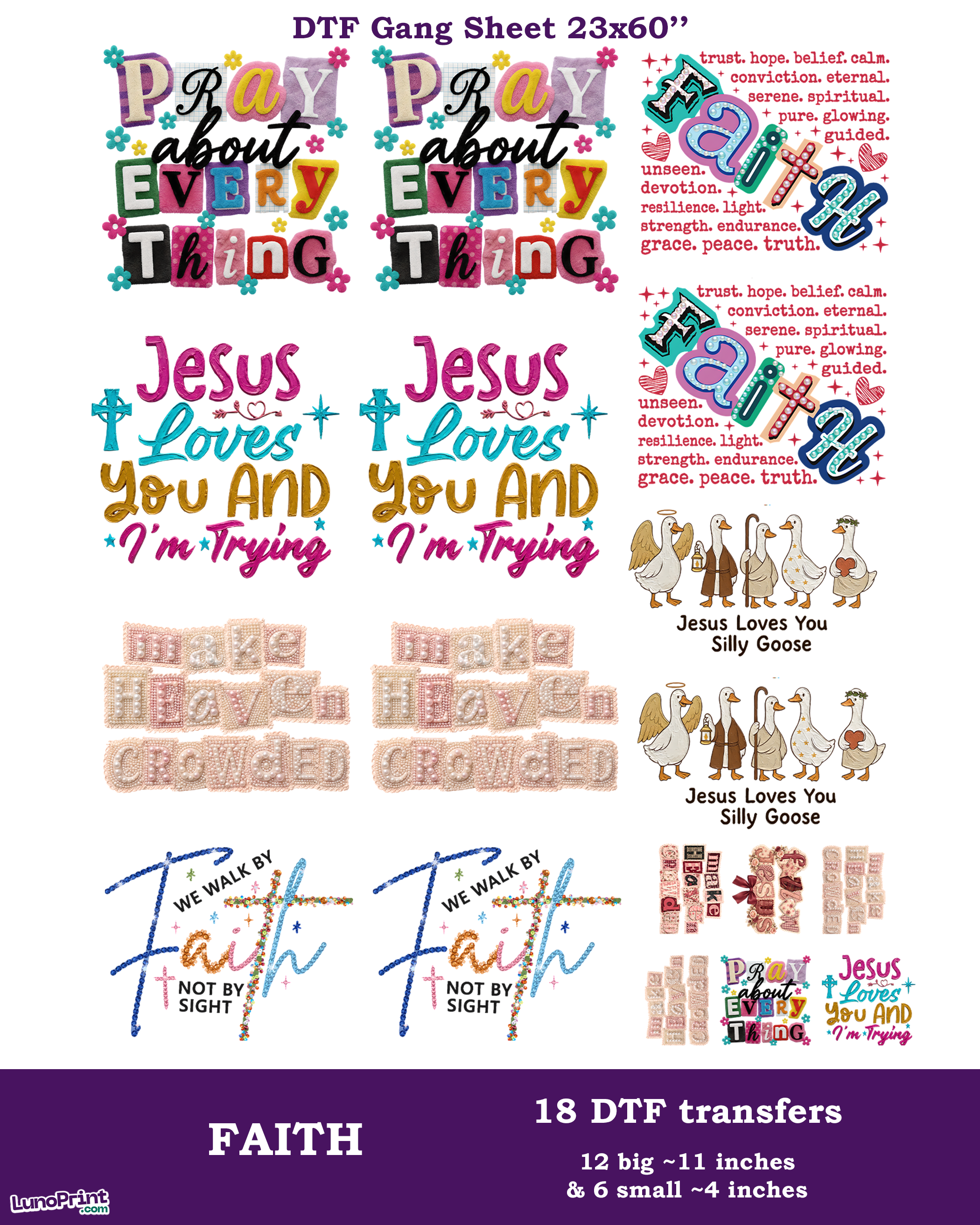 Faith DTF Gang Sheet