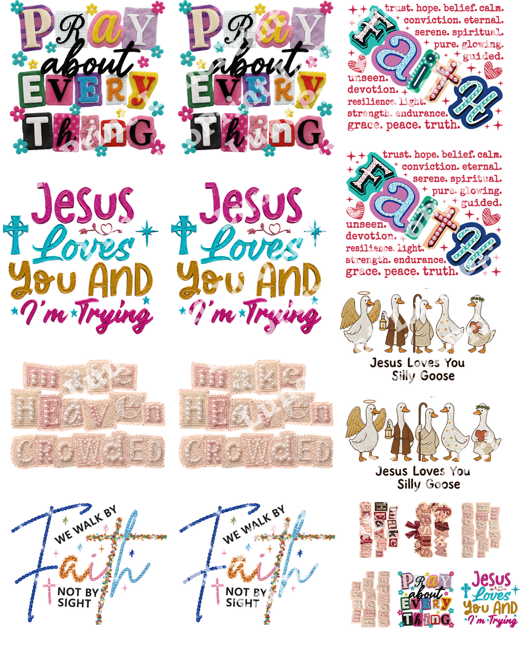 Faith DTF Gang Sheet