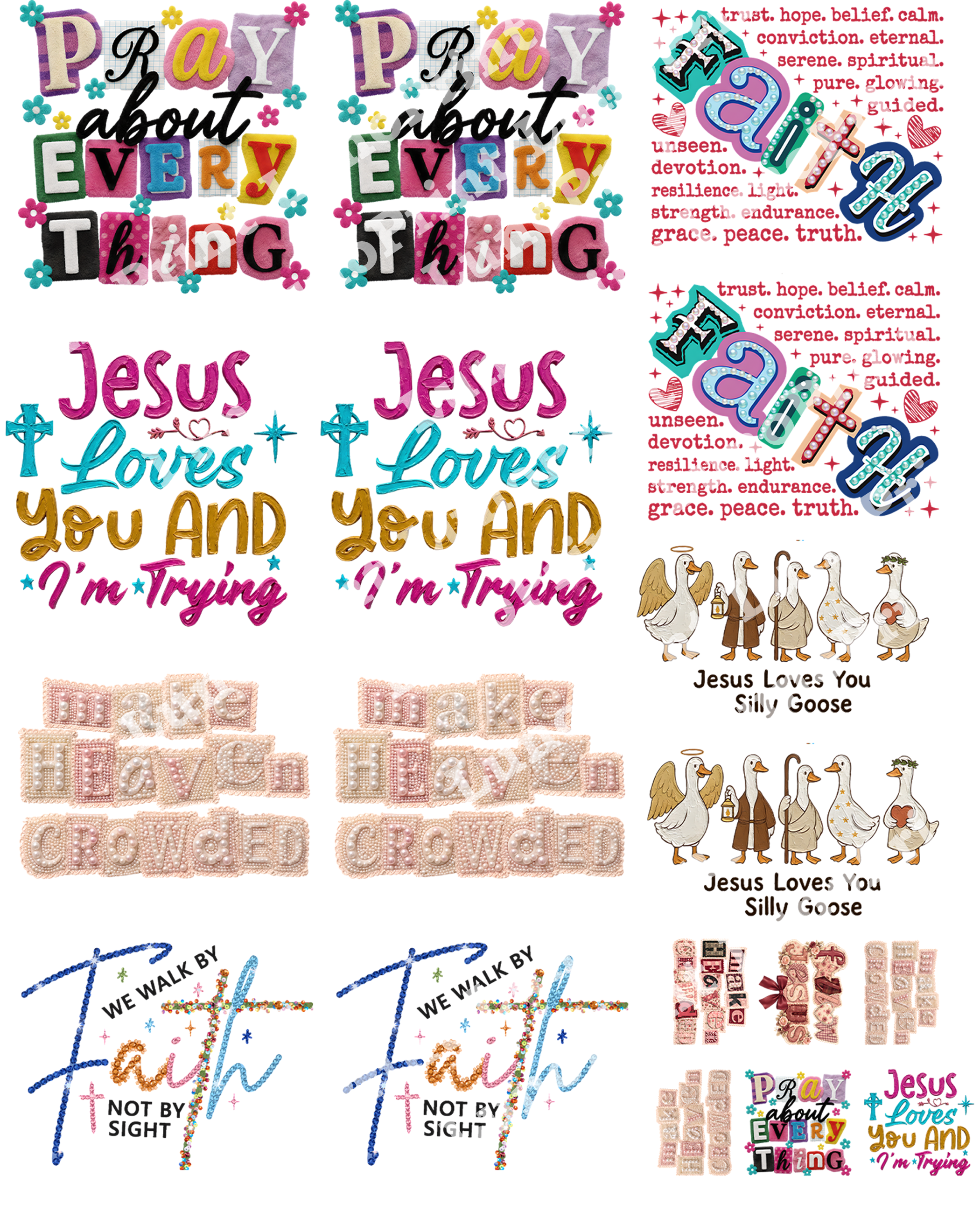 Faith DTF Gang Sheet