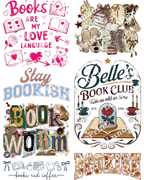 Book lovers DTF Gang Sheet