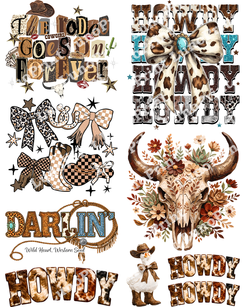 Western DTF Gang Sheet