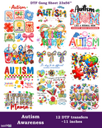 Autism Awareness DTF Gang Sheet
