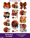 Basketball DTF Gang Sheet for Kids