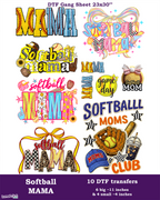 Softball Mama DTF Gang Sheet