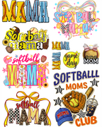 Softball Mama DTF Gang Sheet