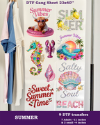 Faux Rhinestone Summer DTF Gang Sheet