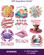 Faux Rhinestone Summer DTF Gang Sheet
