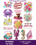 Faux Rhinestone Summer DTF Gang Sheet for KIDS