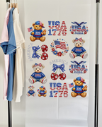 Faux Rhinestone USA DTF Gang Sheet for Kids