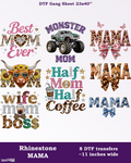 Faux Rhinestone Mama DTF Gang Sheet