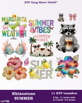Faux Rhinestone Summer DTF Gang Sheet