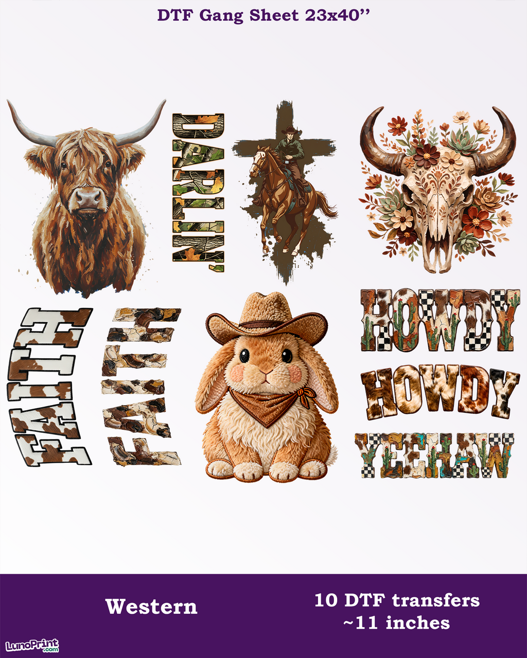Western DTF Gang Sheet