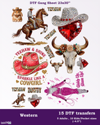 Western DTF Gang Sheet