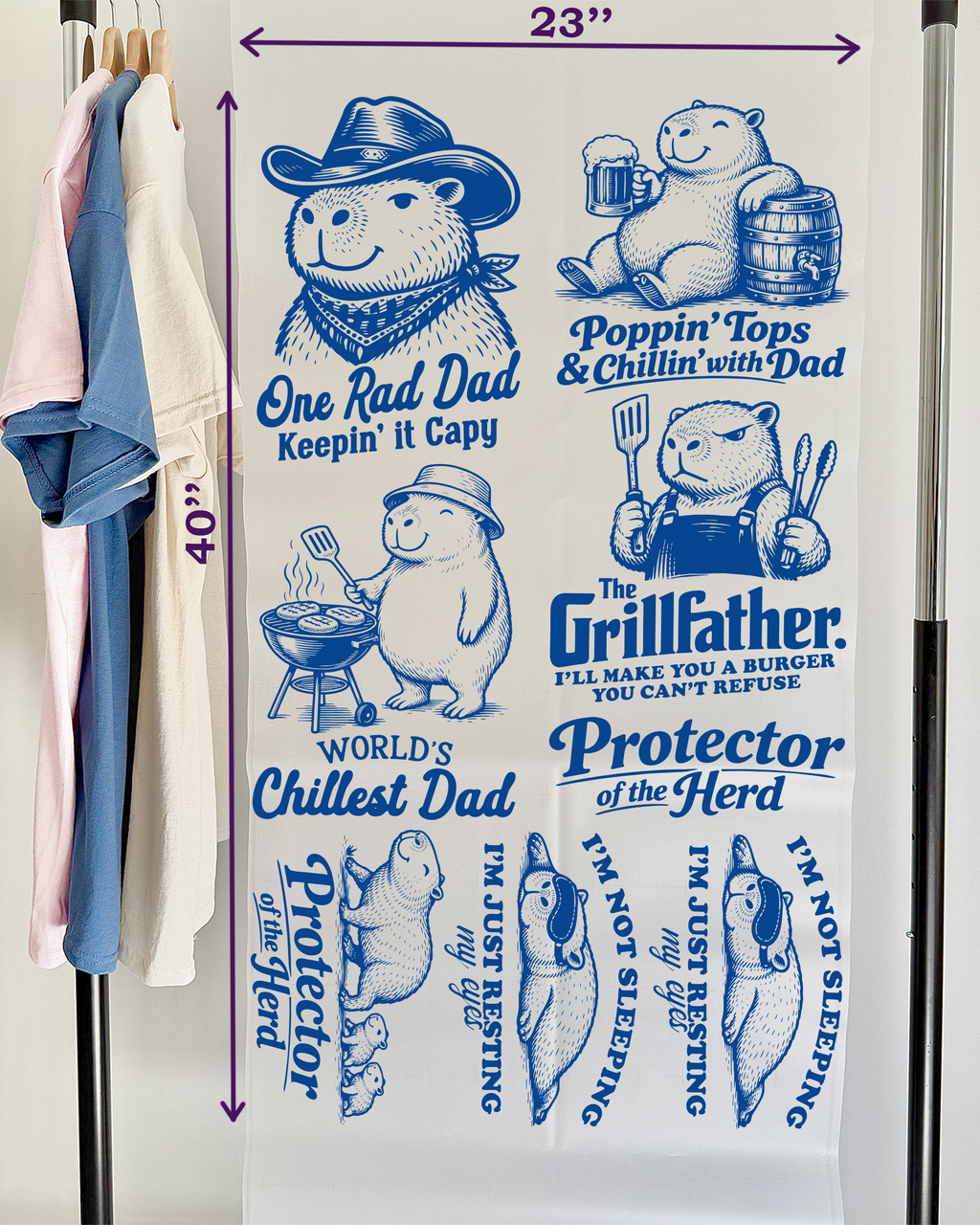 Funny Dad DTF Gang Sheet