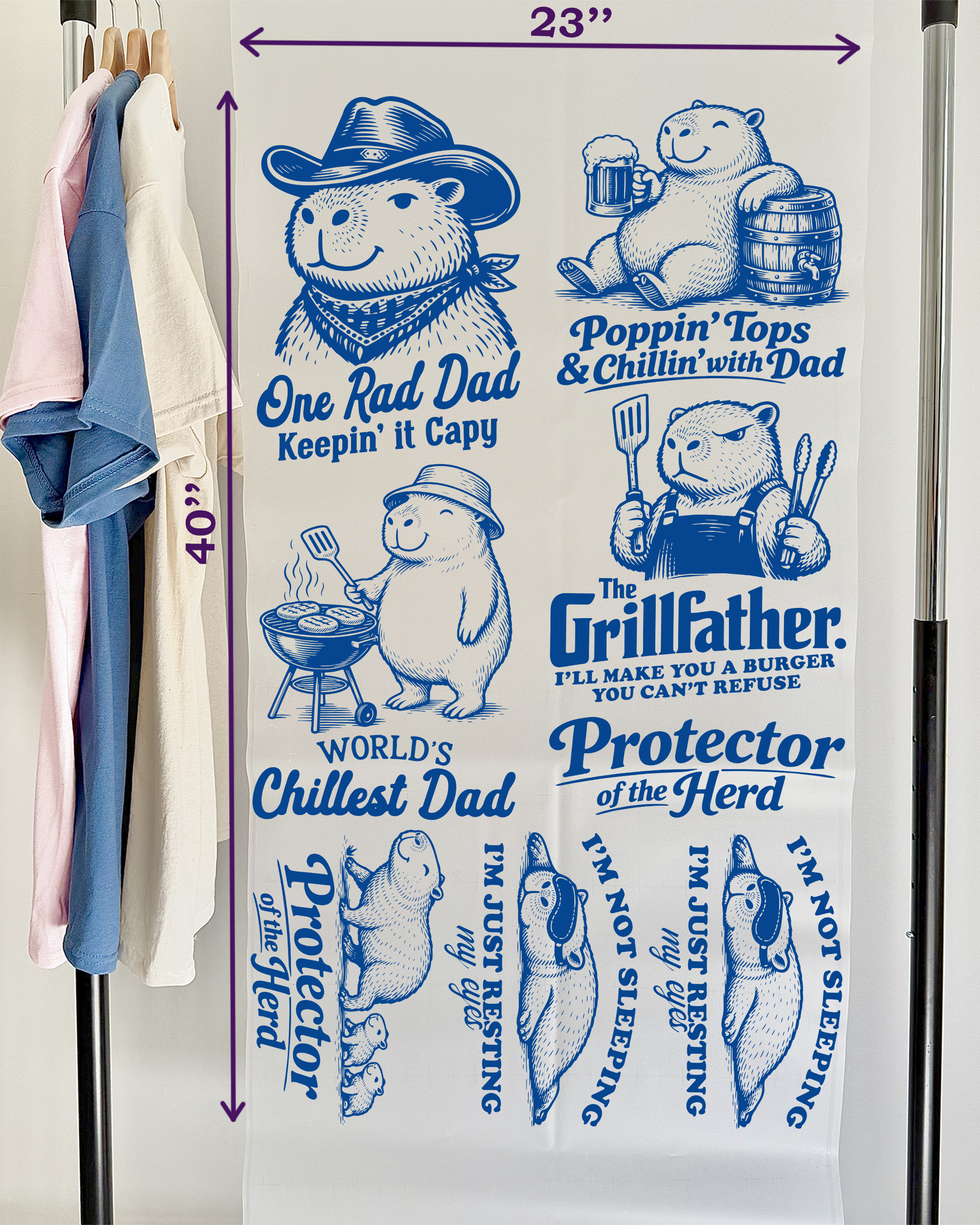 Funny Dad DTF Gang Sheet