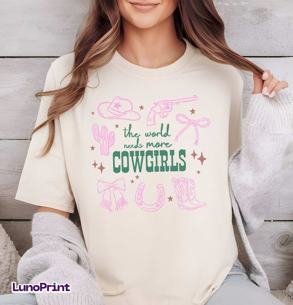 Sarcastic Cowgirl DTF Gang Sheet, 23x30 in. Western Heat transfers