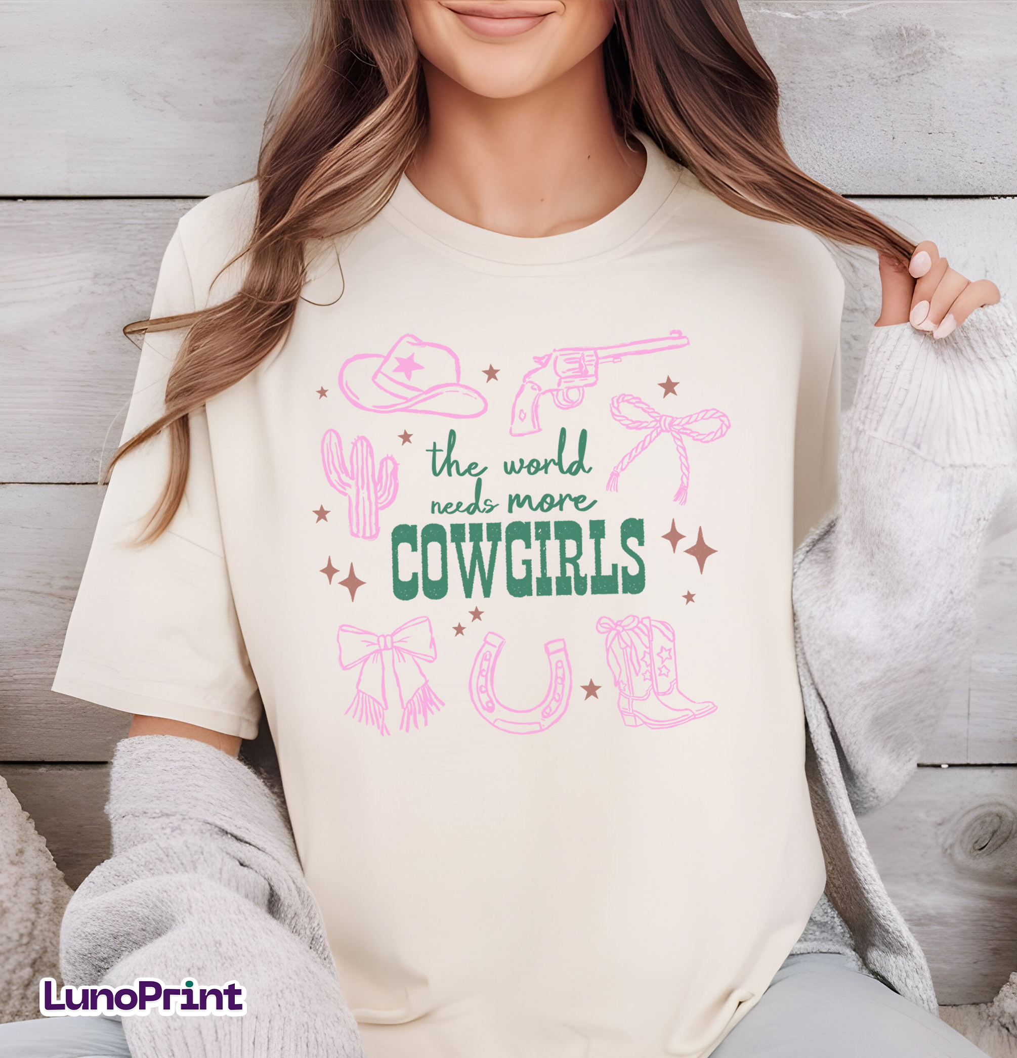 Sarcastic Cowgirl DTF Gang Sheet, 23x30 in. Western Heat transfers