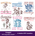 Cowgirl DTF Gang Sheet, 23x45 in. Western Heat transfers