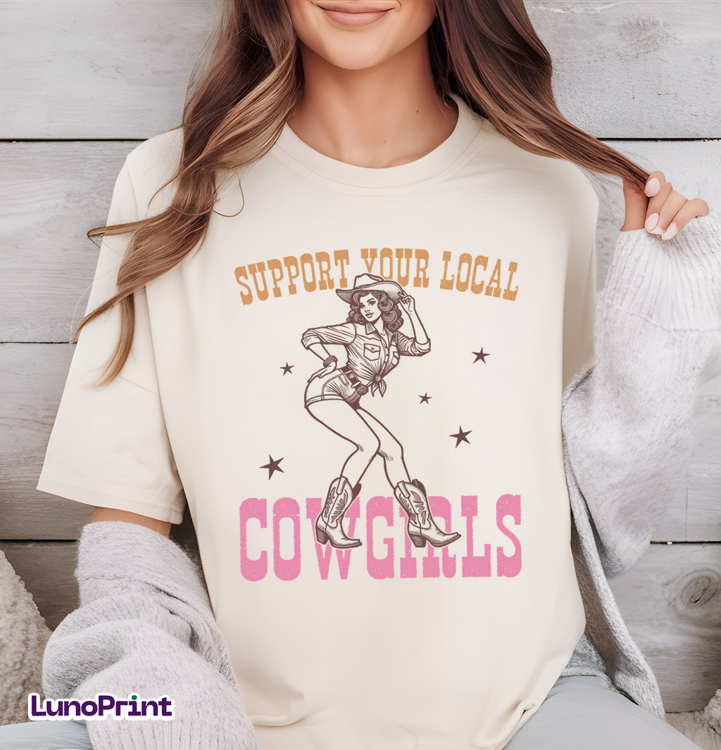 Cowgirl DTF Gang Sheet, 23x45 in. Western Heat transfers
