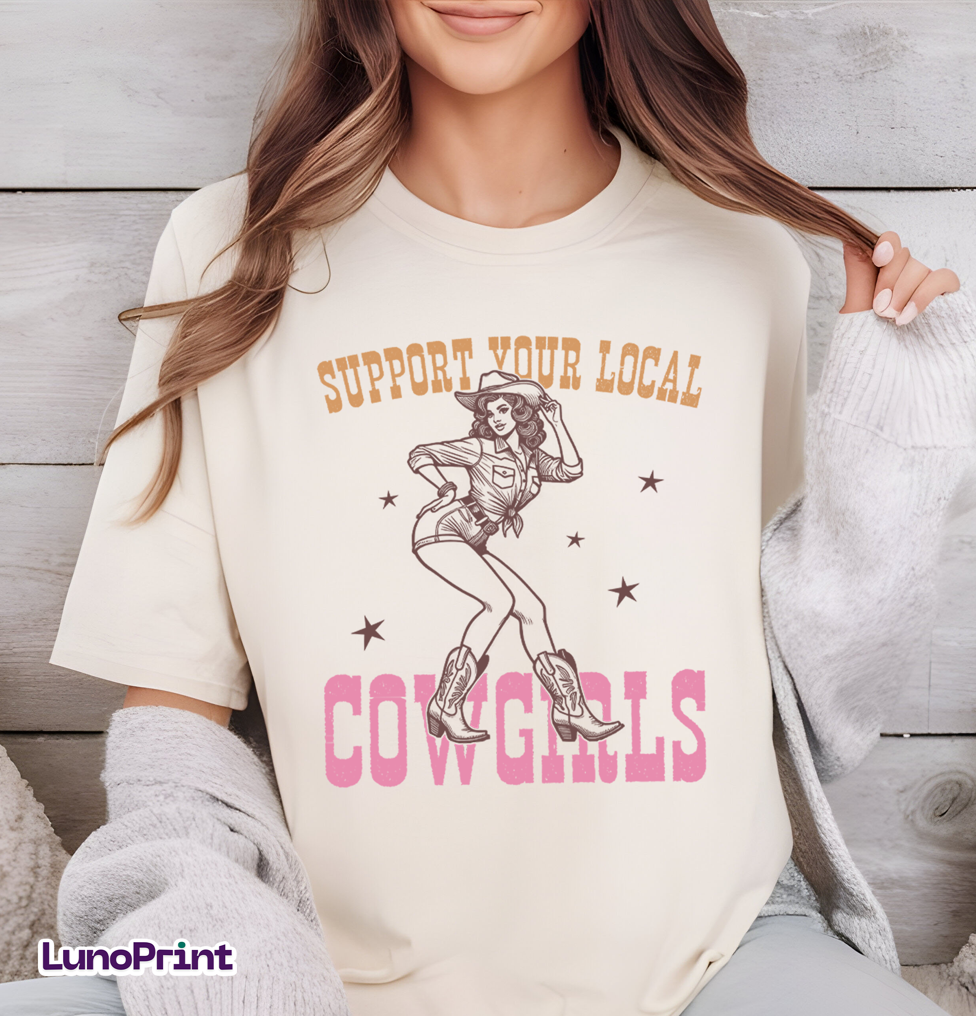 Cowgirl DTF Gang Sheet, 23x45 in. Western Heat transfers