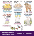 Spring Kindness DTF Gang Sheet, 23x40 in. Motivational Heat transfers