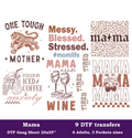 Mama DTF Gang Sheet, 23x35 in. Mother's Day Heat transfers