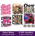 Cheer Mama DTF Gang Sheet, 23x36 in. Heat transfers