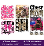 Cheer Mama DTF Gang Sheet, 23x36 in. Heat transfers