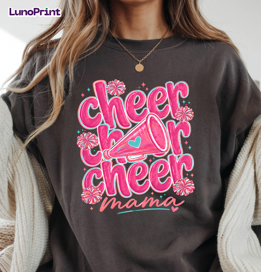 Cheer Mama DTF Gang Sheet, 23x36 in. Heat transfers