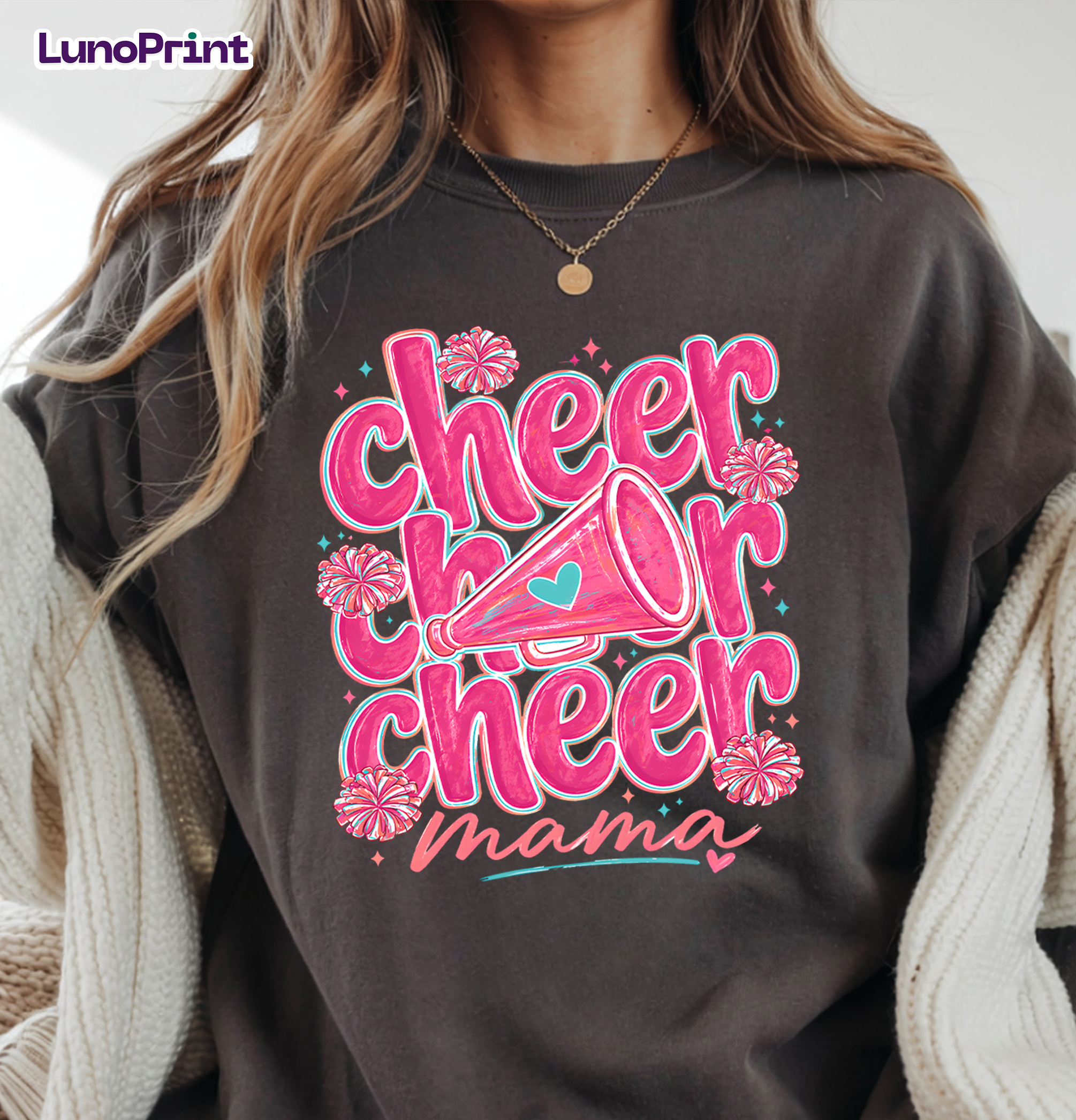 Cheer Mama DTF Gang Sheet, 23x36 in. Heat transfers