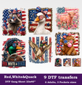 USA DTF Gang Sheet, 23x40 in. USA Heat transfers for 4th of July
