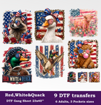 USA DTF Gang Sheet, 23x40 in. USA Heat transfers for 4th of July