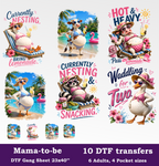 Maternity DTF Gang Sheet, 23x40 in.  Mama-to-be Heat transfers