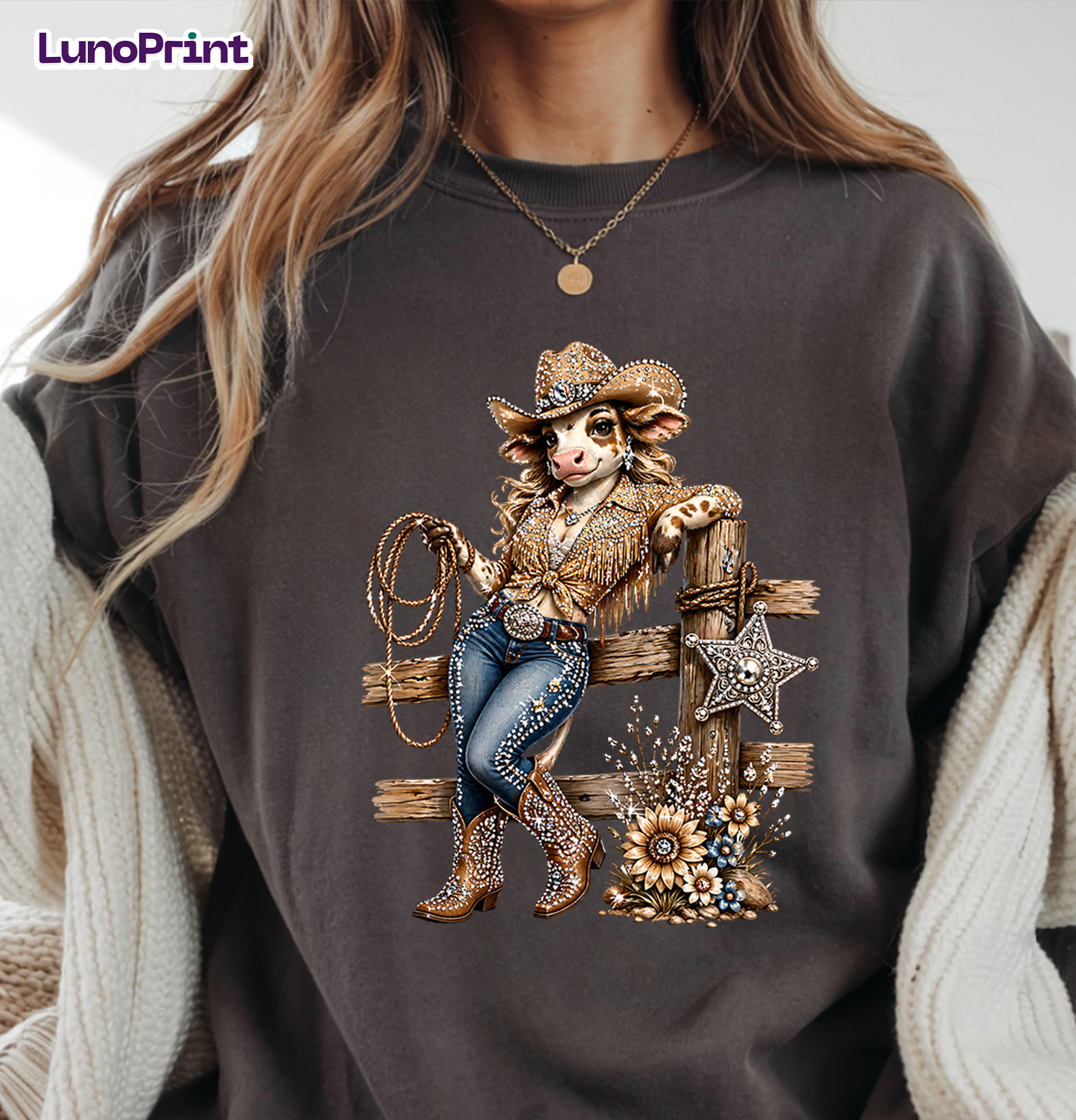 Howdy Darling DTF Gang Sheet, 23x50 in. Western Heat transfers