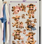 Mama Cows DTF Gang Sheet, 23x38 in. Mothers Day Heat transfers
