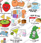 Perfect Pairs DTF Gang Sheet, 23x50 in. Cute & Funny Heat transfers