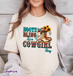 COWGIRL DTF Gang Sheet, 23x60 in. Western Heat transfers
