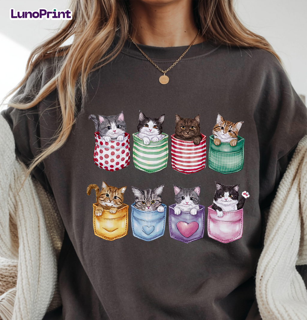 Cats Lover DTF Gang Sheet, 23x32 in. Ready to Press Heat transfers