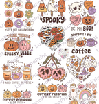 Halloween DTF Gang Sheet, 23x60 in. Ready to Press Spooky Heat transfers
