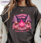 Camping Crew DTF Gang Sheet, 23x50 in. Cute Pink Camp Heat transfers
