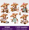 Nurse DTF Gang Sheet, 23x36 in. Ready to Press Heat transfers