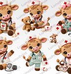 Nurse DTF Gang Sheet, 23x36 in. Ready to Press Heat transfers
