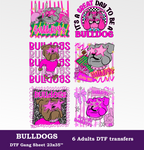 Bulldogs Game Day DTF Gang Sheet, 23x35 in. Ready to Press Heat transfers