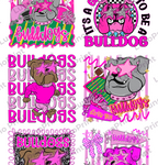 Bulldogs Game Day DTF Gang Sheet, 23x35 in. Ready to Press Heat transfers