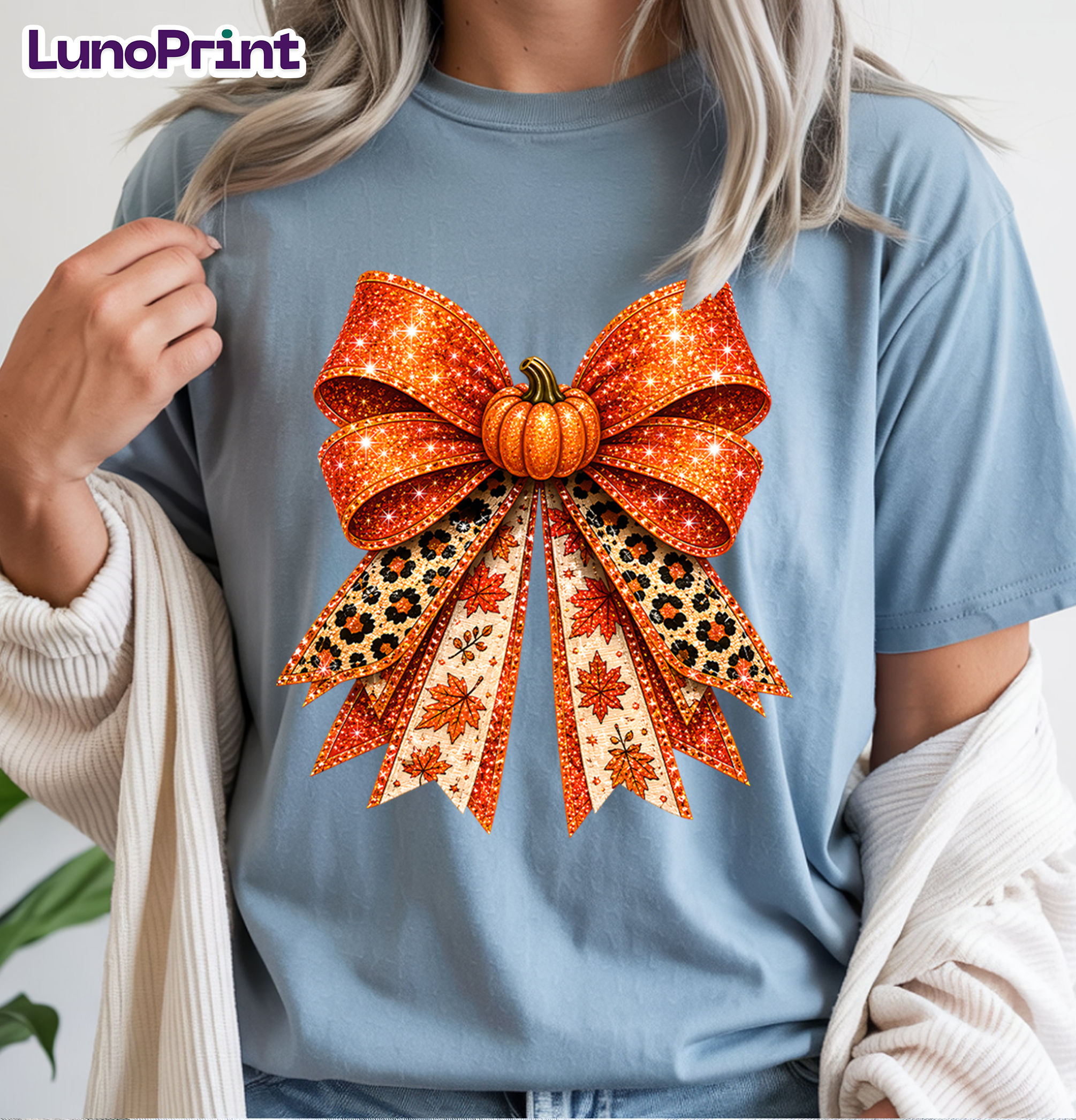 Leopard Fall DTF Gang Sheet, 23x30 in. Cute Ready to Press Heat transfers