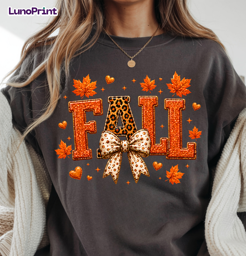 Leopard Fall DTF Gang Sheet, 23x30 in. Cute Ready to Press Heat transfers
